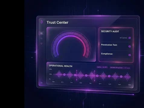 Securelytix Trust Center dashboard showing operational health and security audit status